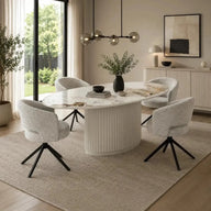 Paxton Dining Table and 4 Faye Chairs