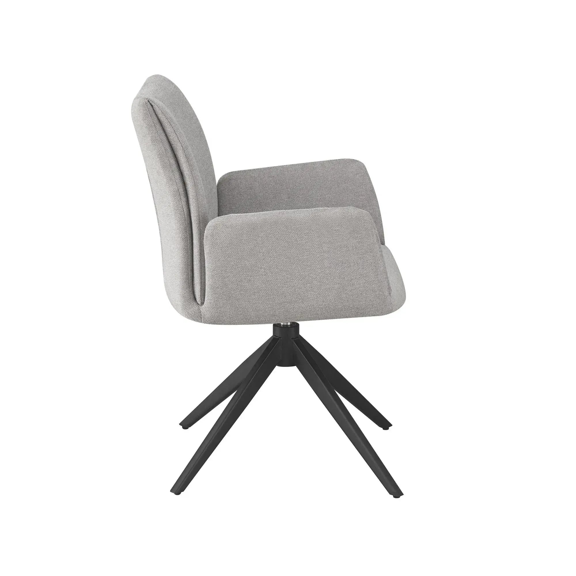 Petra Dining Chair with Armrests - Light Grey
