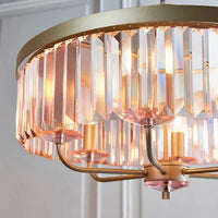 Poise - Champagne And Rose Pink Chandelier