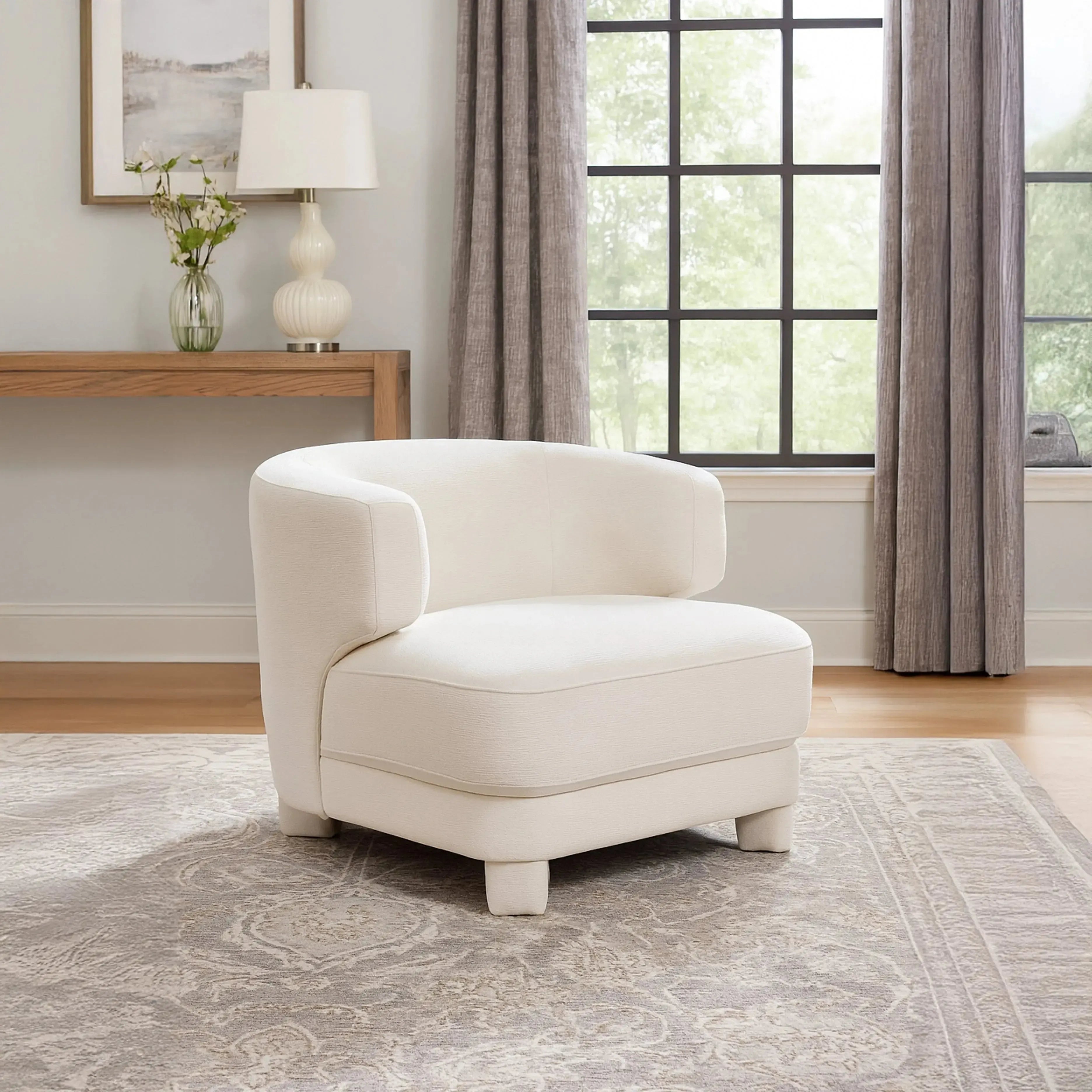 Portland - White Accent Chair