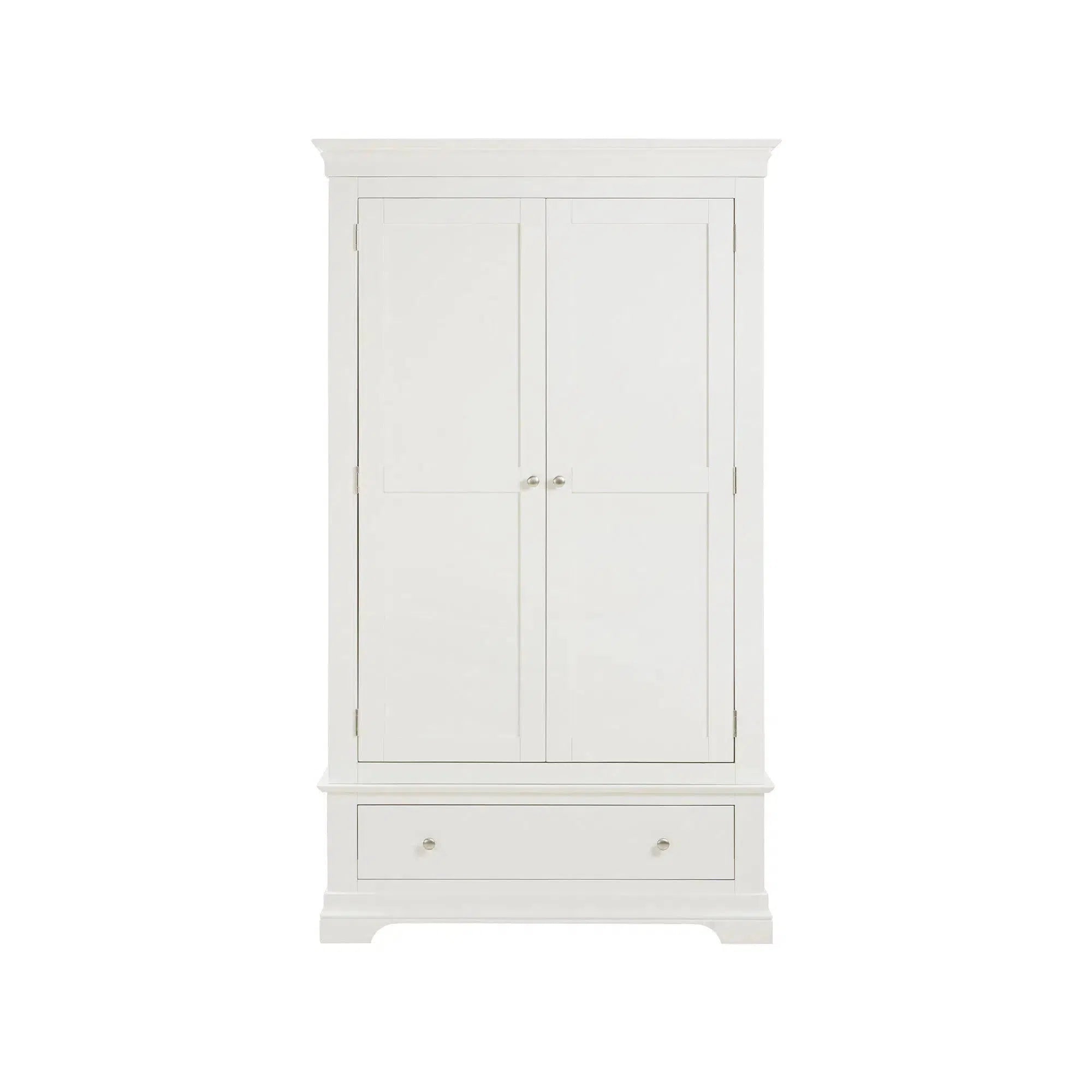 Provence - 2 Door Wardrobe with Drawer - White