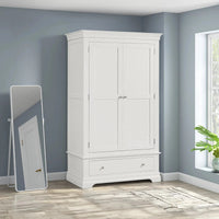 Provence - 2 Door Wardrobe with Drawer - White