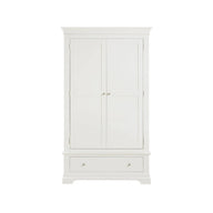 Provence - 2 Door Wardrobe with Drawer - White