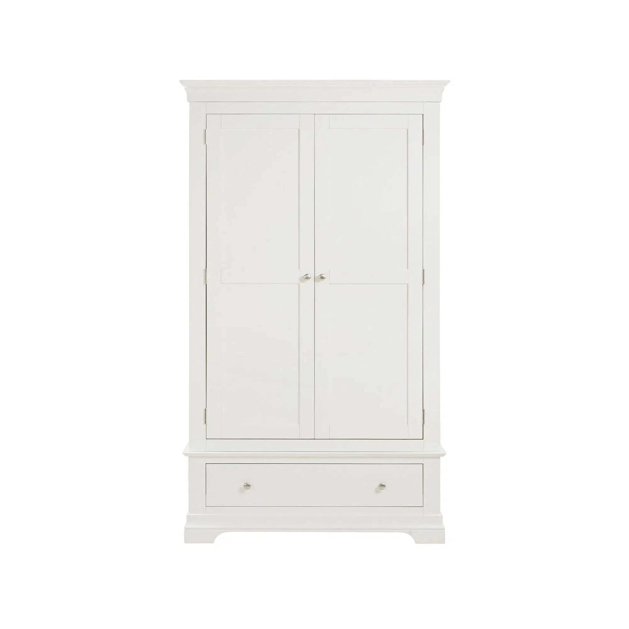 Provence - 2 Door Wardrobe with Drawer - White