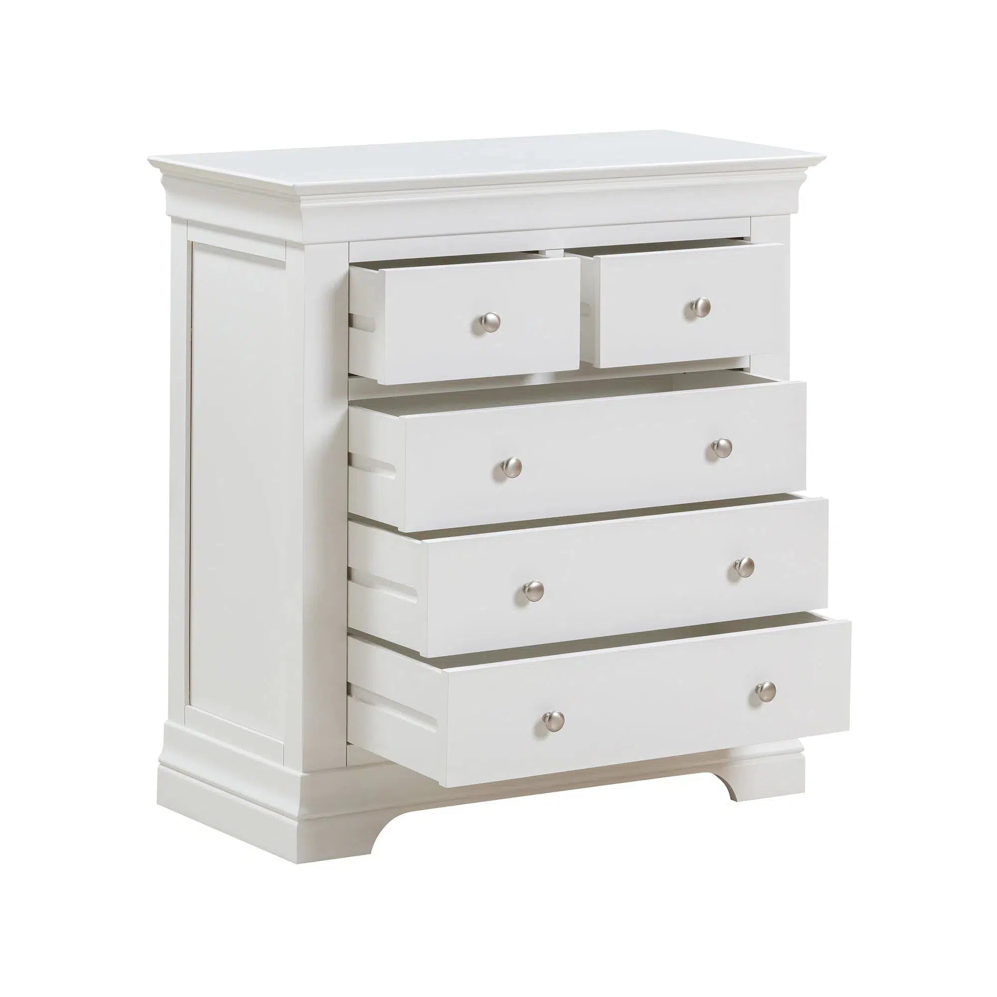 Provence - 2 over 3 Drawer Chest - White