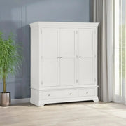 Provence - 3 Door 2 Drawer Wardrobe - White