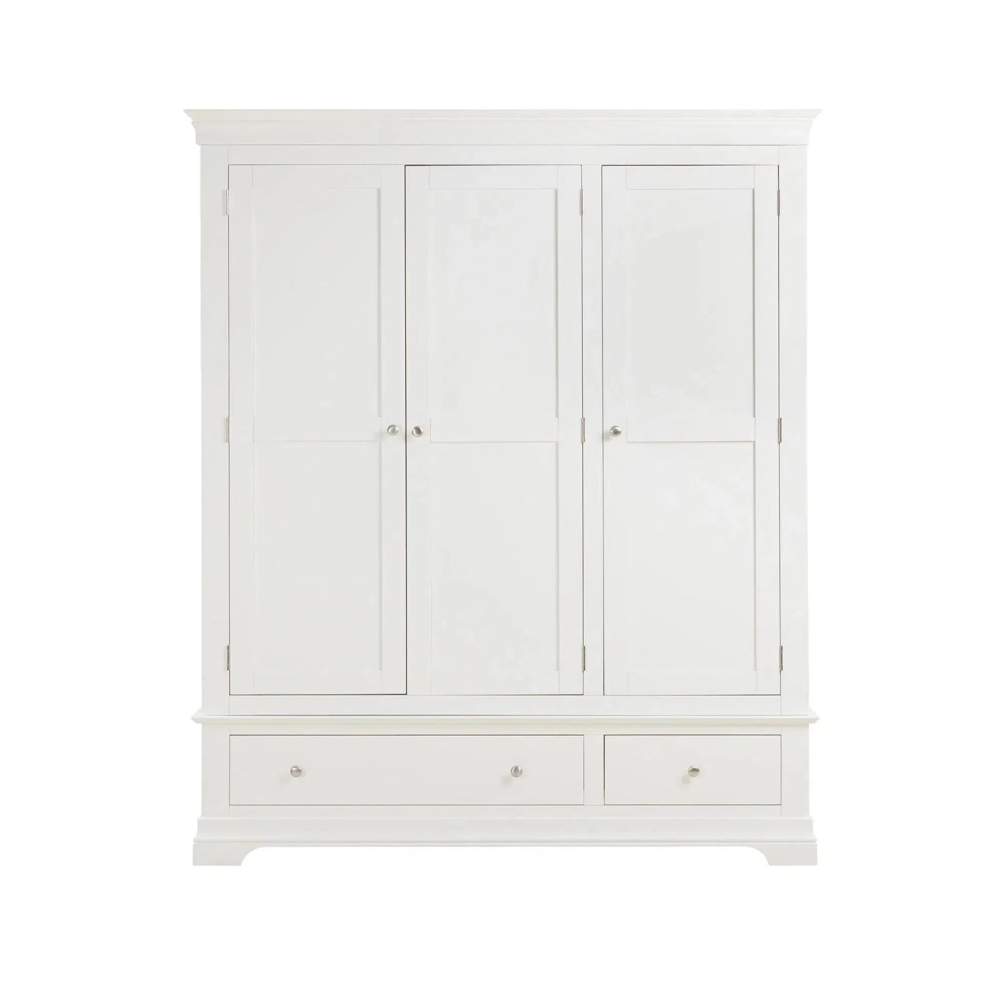 Provence - 3 Door 2 Drawer Wardrobe - White