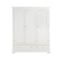 Provence - 3 Door 2 Drawer Wardrobe - White