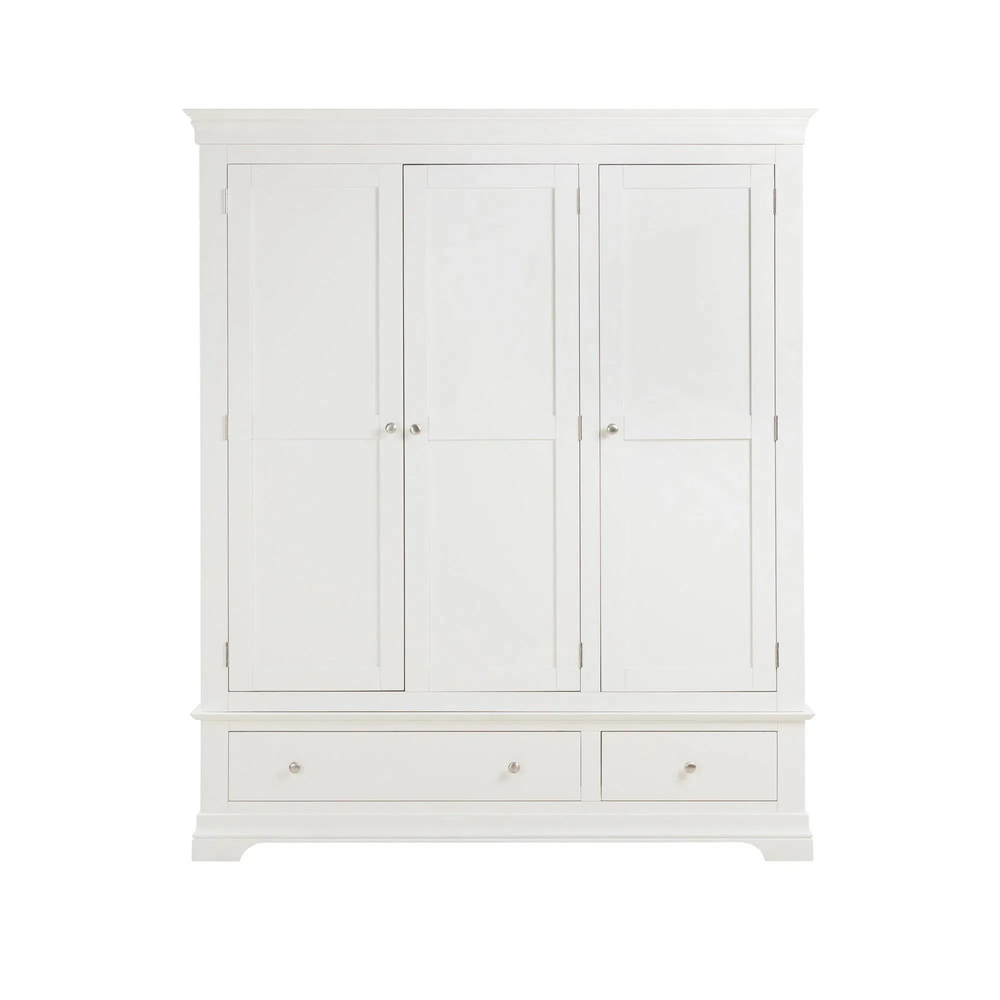 Provence - 3 Door 2 Drawer Wardrobe - White