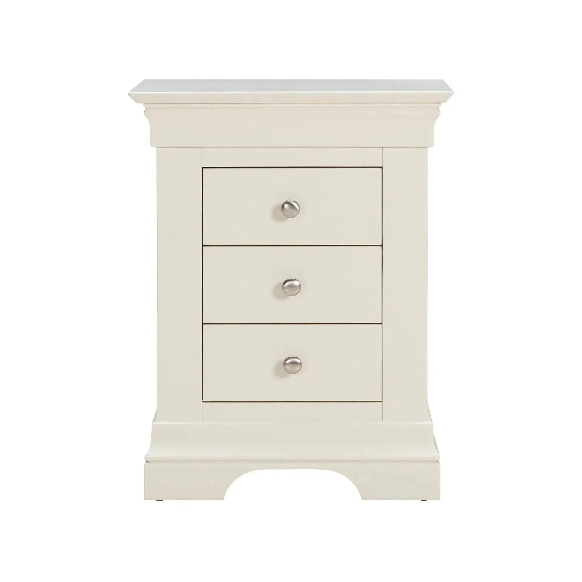 Provence - 3 Drawer Bedside - Cream