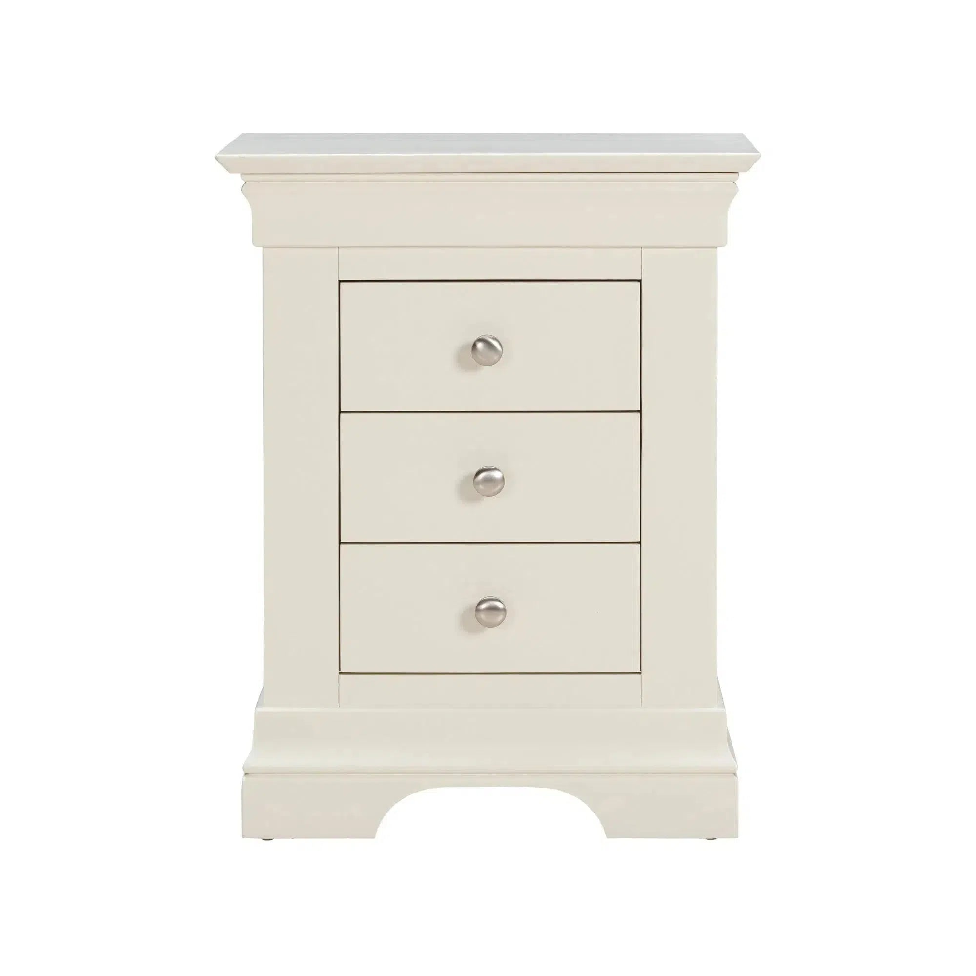 Provence - 3 Drawer Bedside - Cream