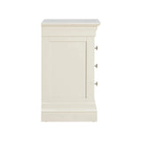 Provence - 3 Drawer Bedside - Cream