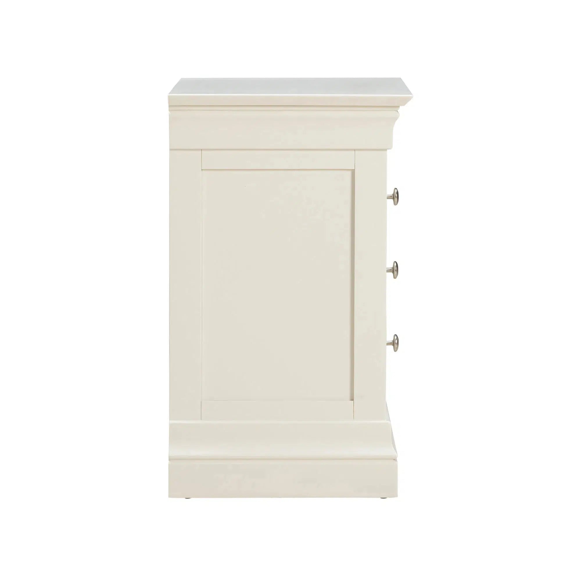 Provence - 3 Drawer Bedside - Cream