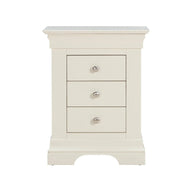 Provence - 3 Drawer Bedside - Cream