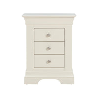 Provence - 3 Drawer Bedside - Cream