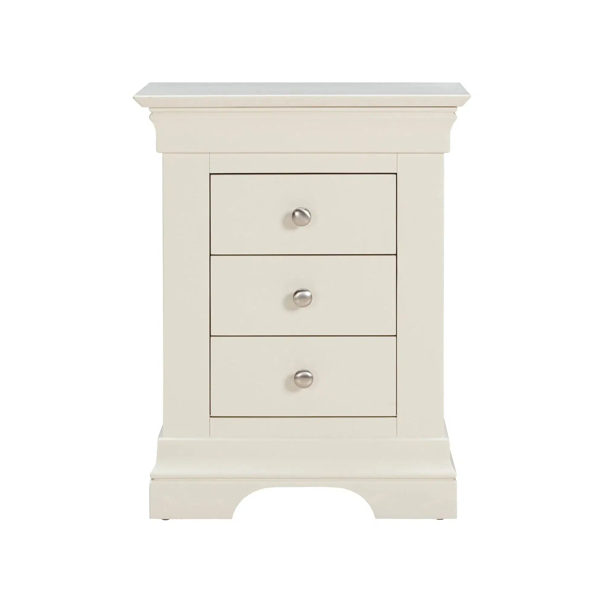 Provence - 3 Drawer Bedside - Cream