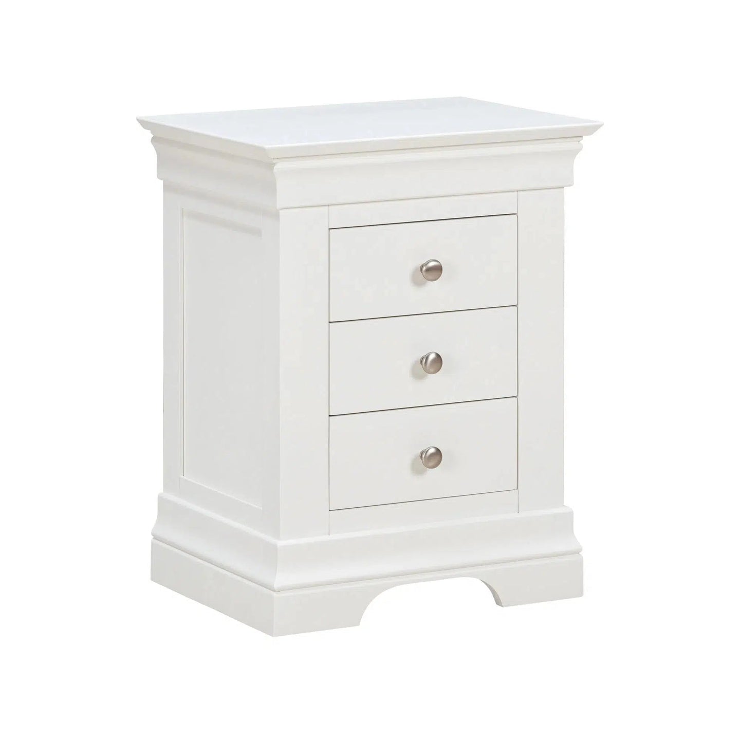 Provence - 3 Drawer Bedside - White