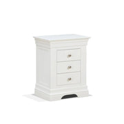 Provence - 3 Drawer Bedside - White