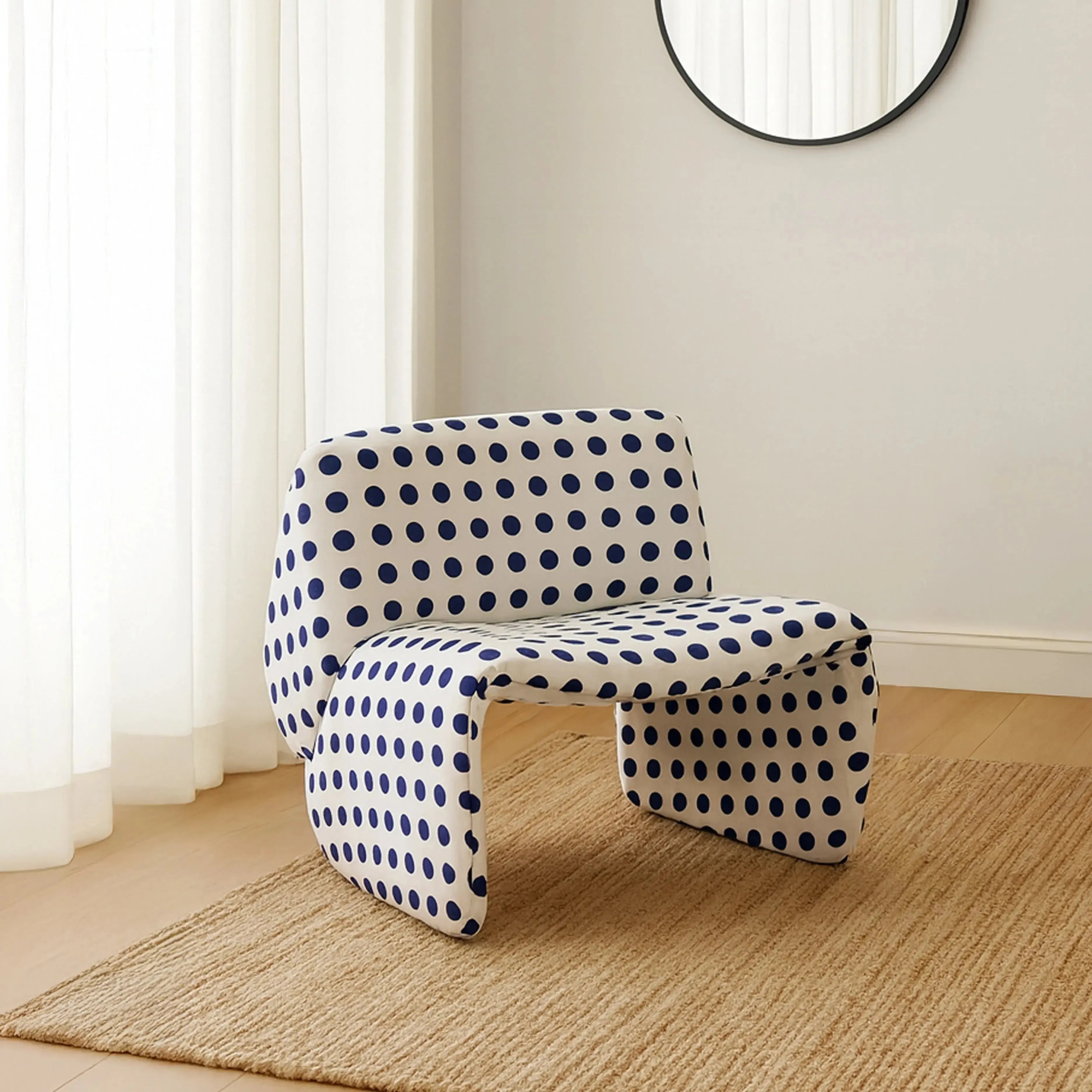 Reynolds - Blue Polka Dot Accent Chair