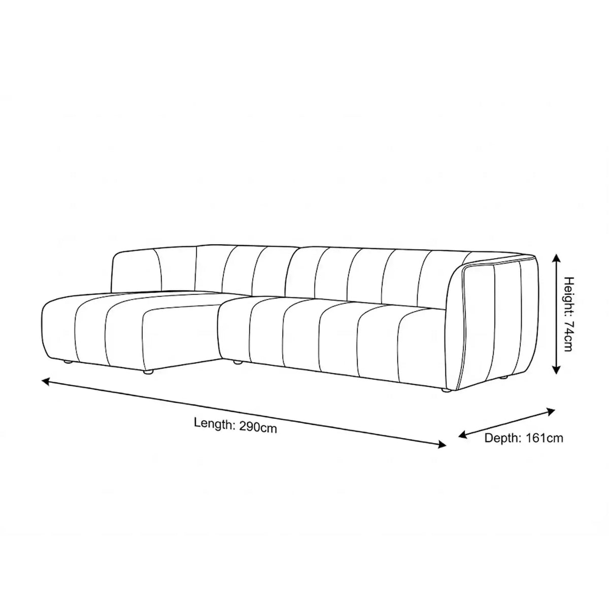 River Left Chaise Sofa