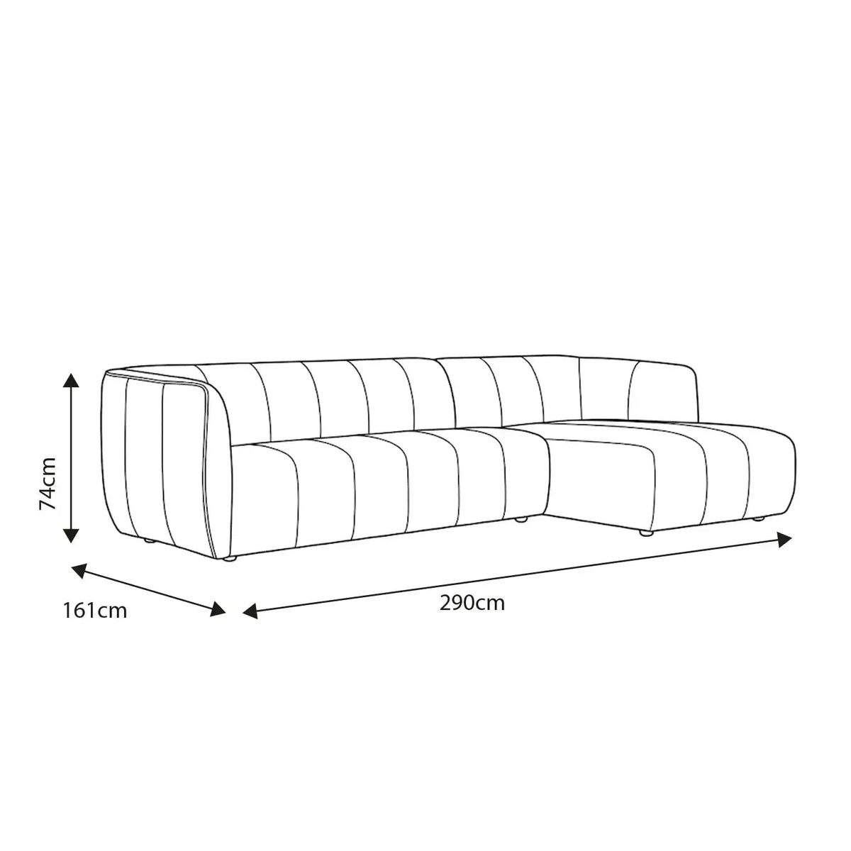 River Right Chaise Sofa