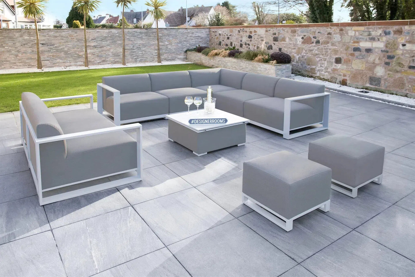 Riviera Outdoor Garden Set 10 - Light Grey