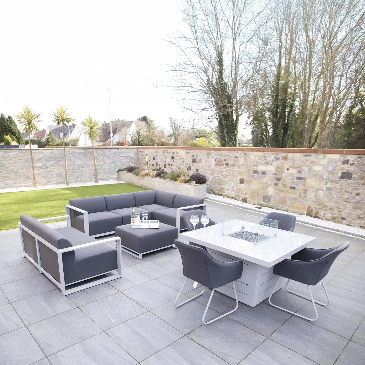 Riviera Outdoor Garden Set 12 - Dark Grey