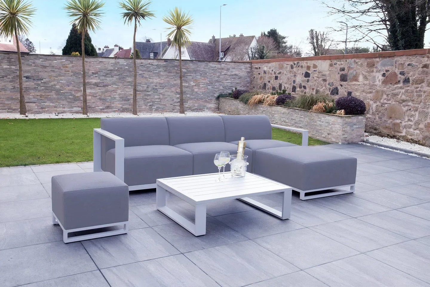 Riviera Outdoor Garden Set 15 - Light Grey