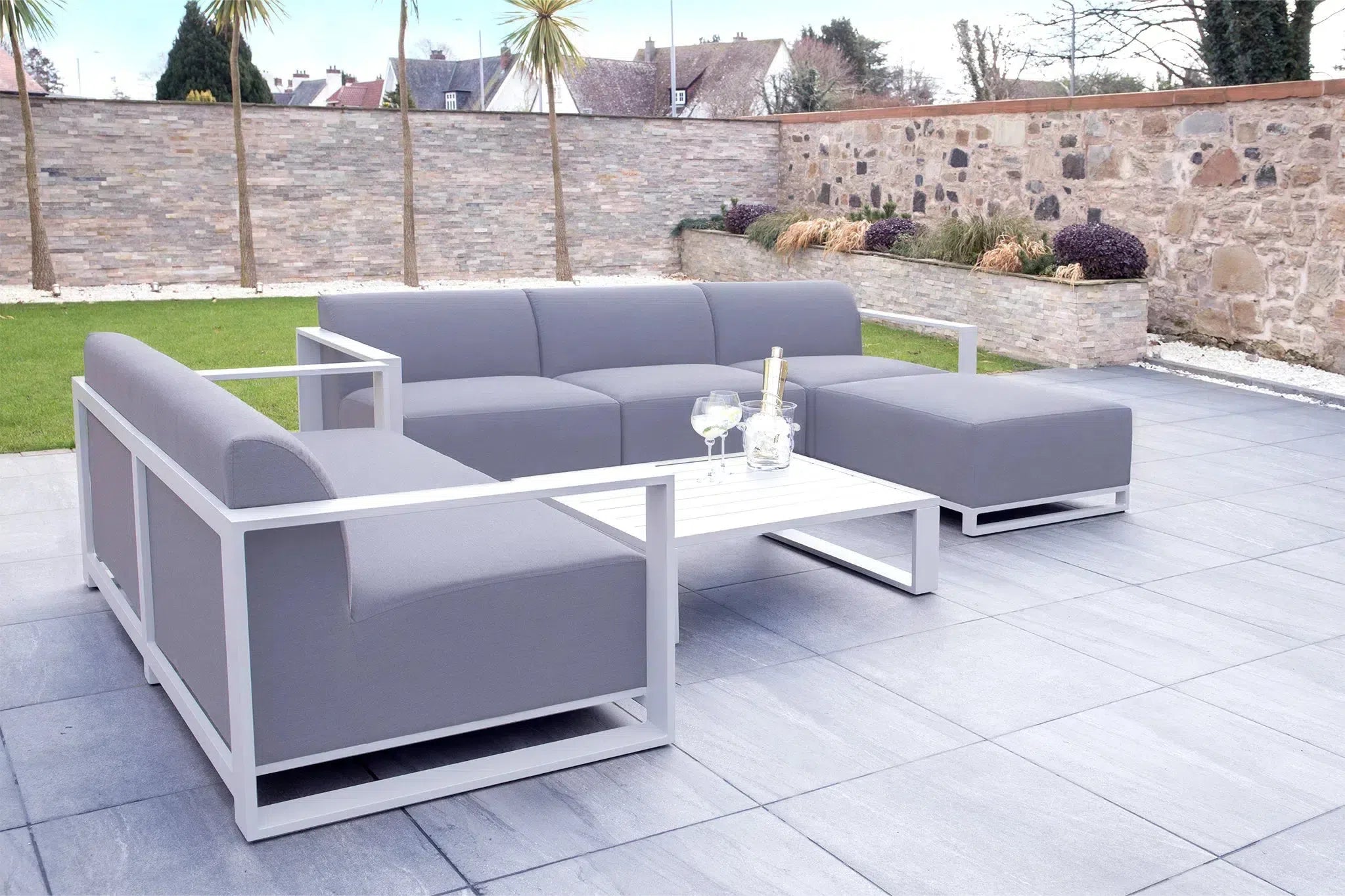 Riviera Outdoor Garden Set 16 - Light Grey