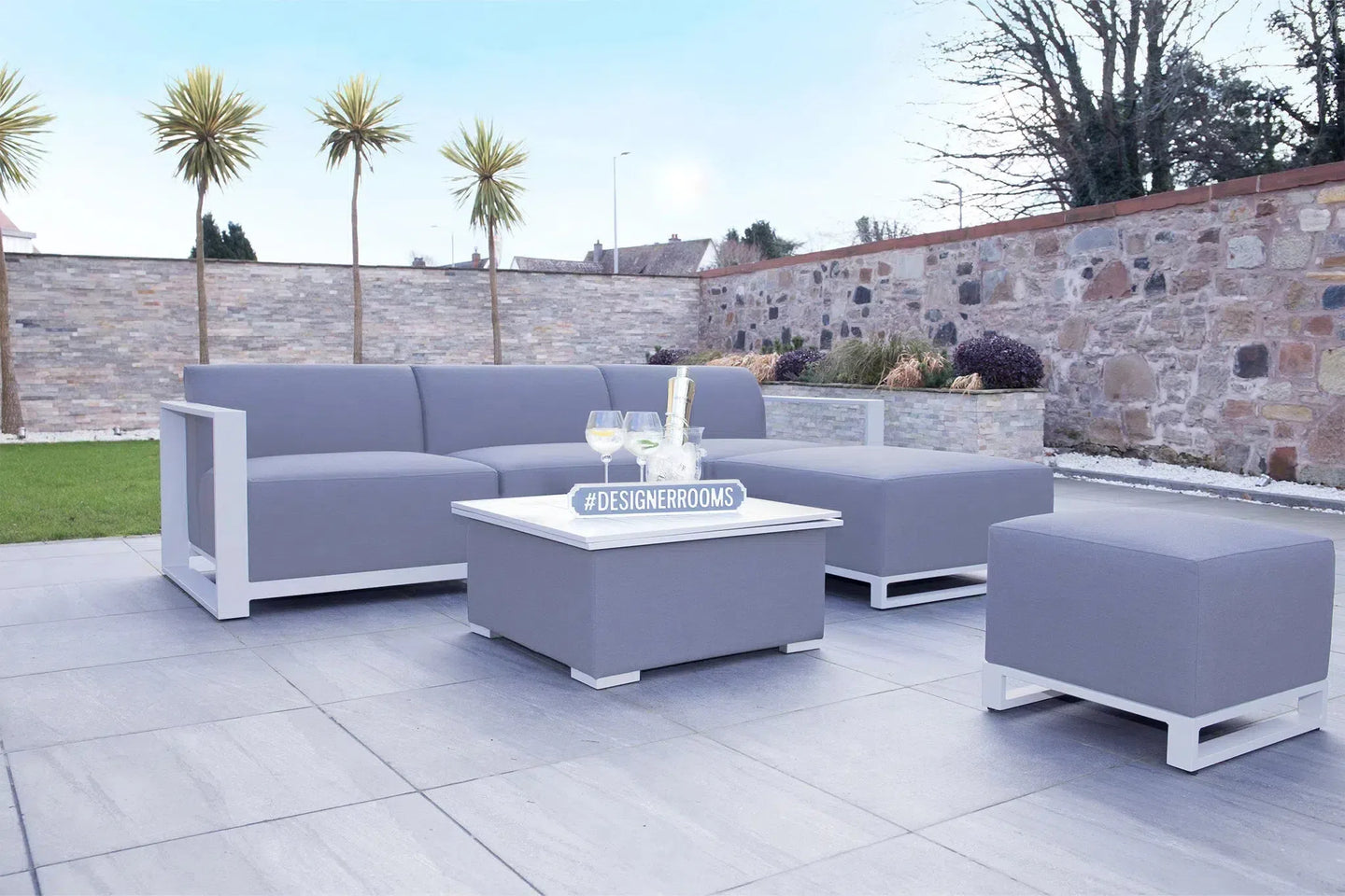 Riviera Outdoor Garden Set 18 - Light Grey