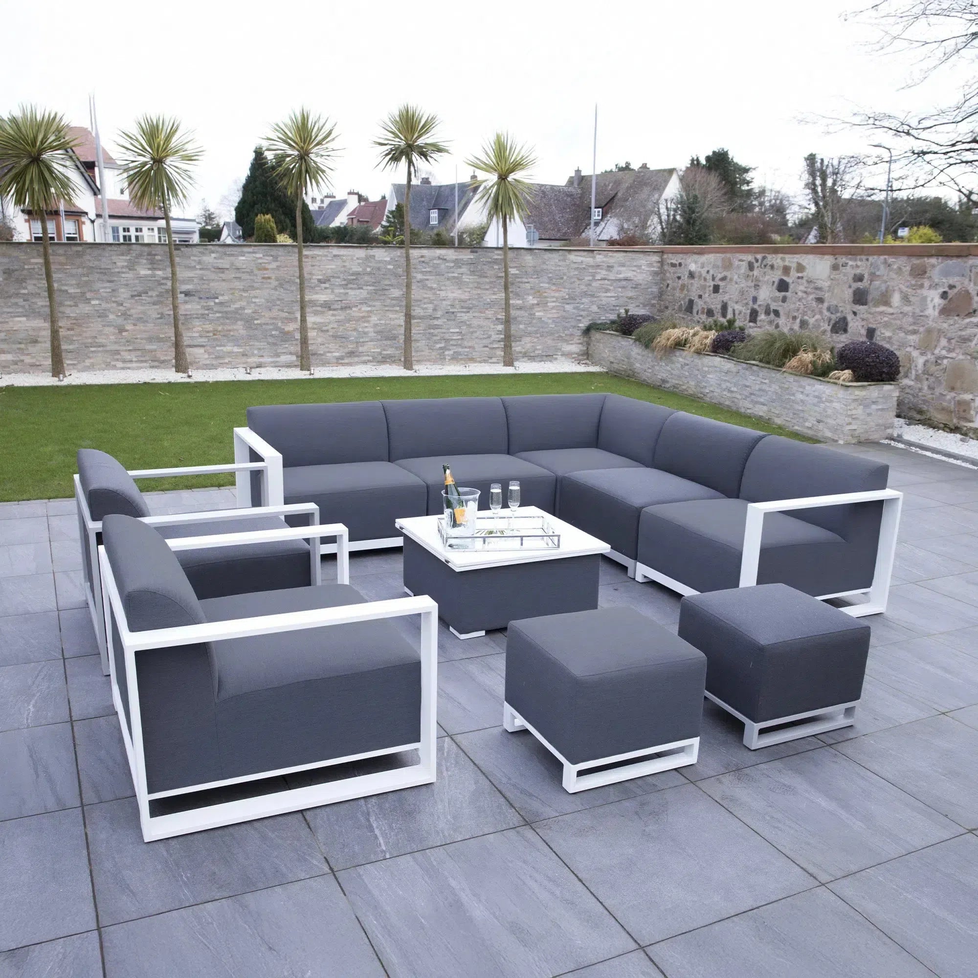 Riviera Outdoor Garden Set 19 - Dark Grey