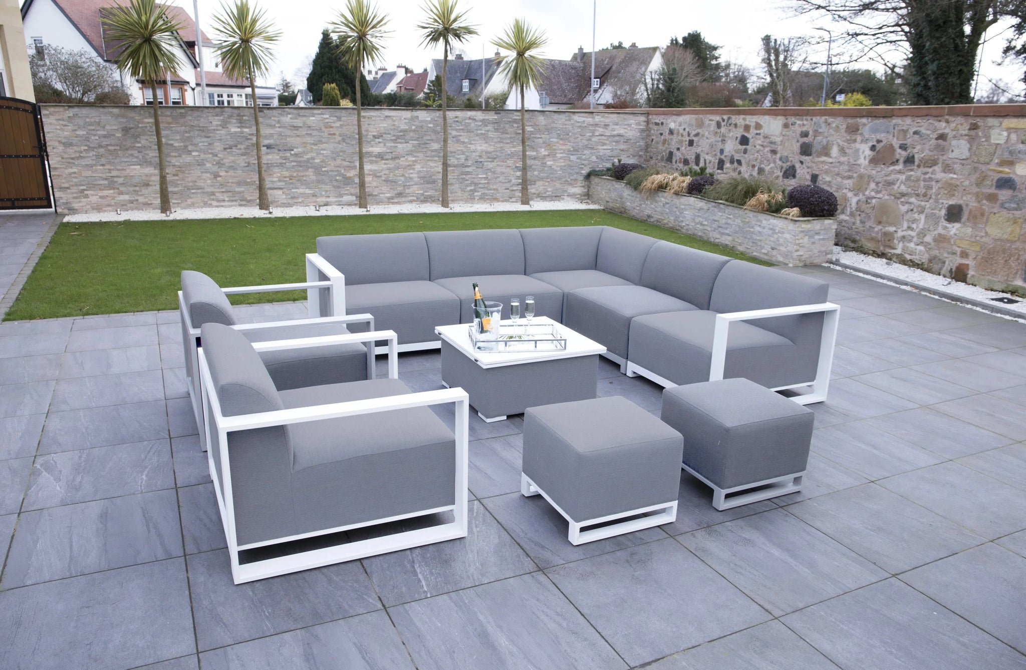 Riviera Outdoor Garden Set 19 - Light Grey