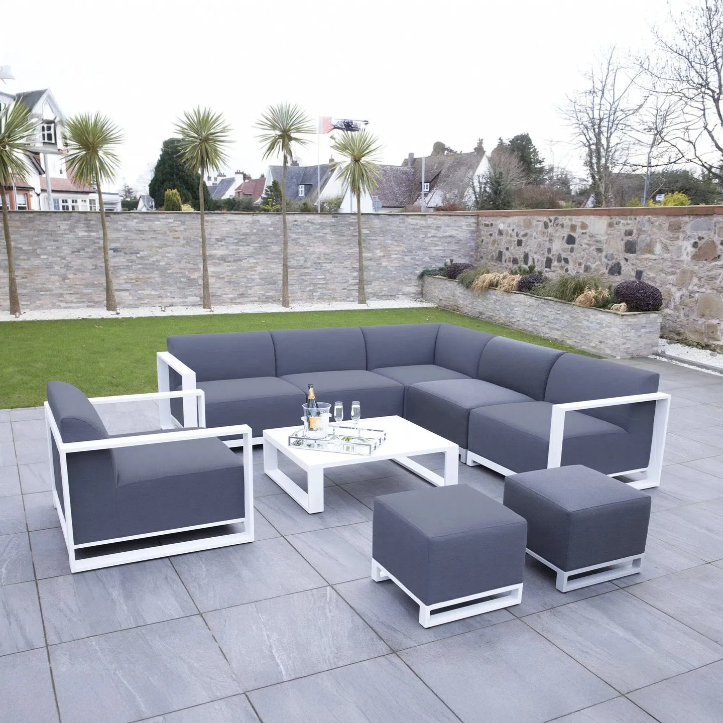 Riviera Outdoor Garden Set 28 - Dark Grey