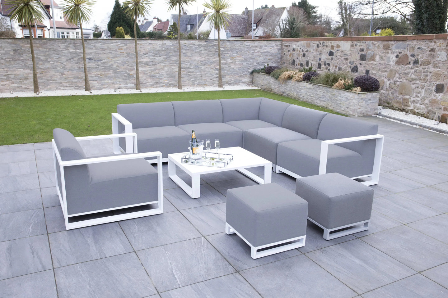 Riviera Outdoor Garden Set 28 - Light Grey