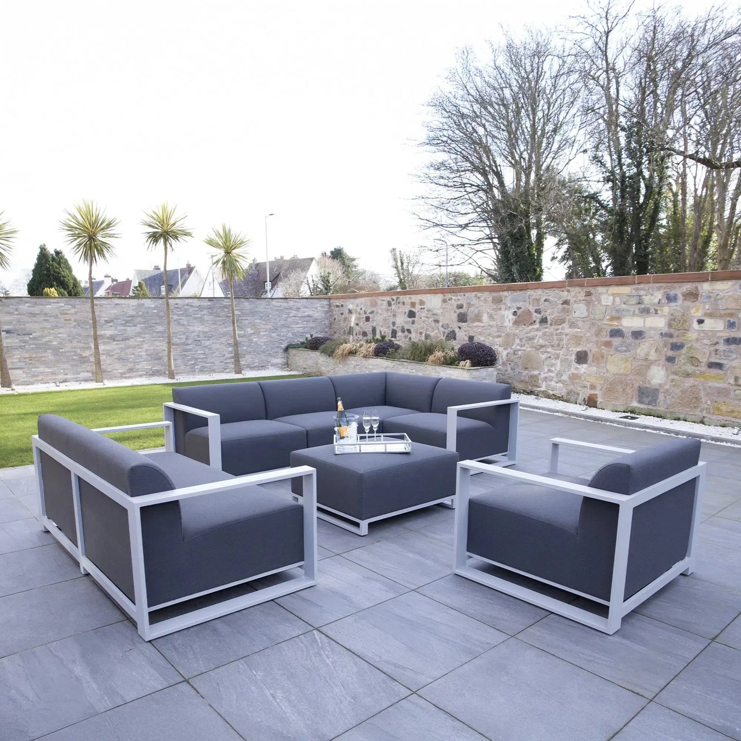 Riviera Outdoor Garden Set 3 - Dark Grey