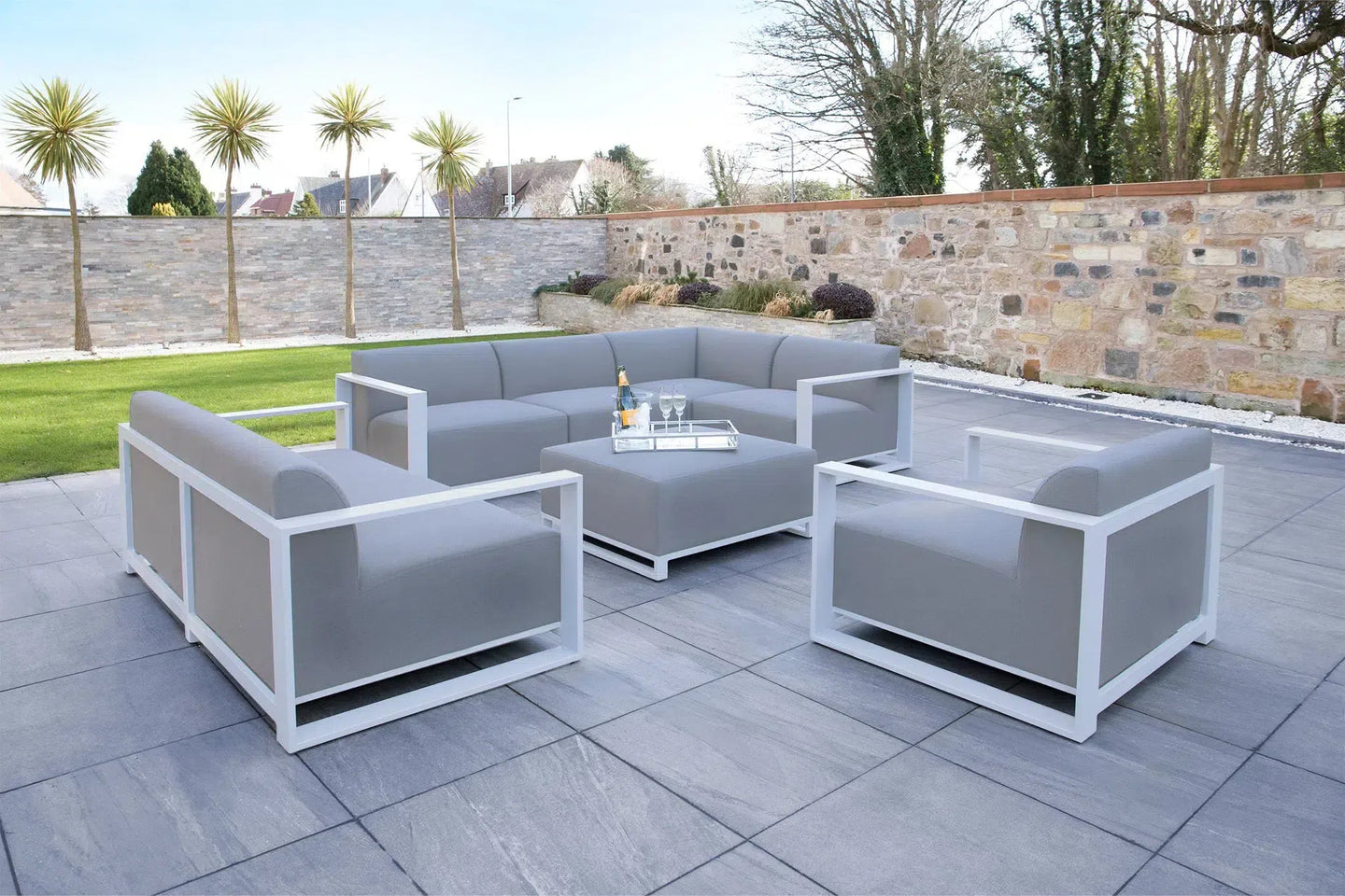 Riviera Outdoor Garden Set 3 - Light Grey