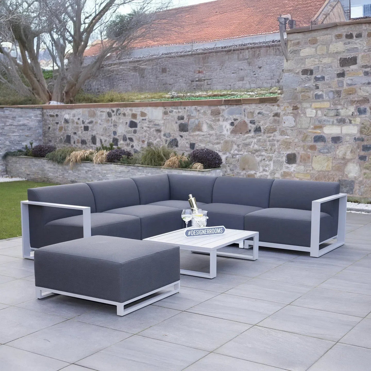 Riviera Outdoor Garden Set 4 - Dark Grey