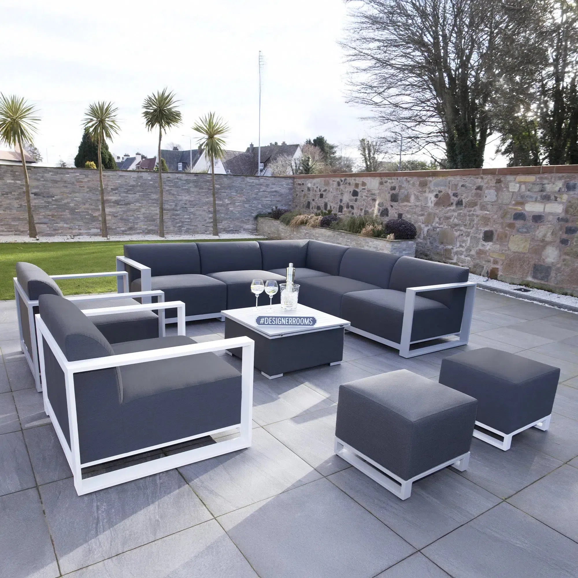 Riviera Outdoor Garden Set 5 - Dark Grey