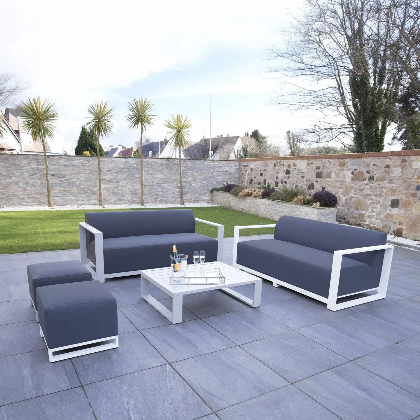 Riviera Outdoor Garden Set 7 - Dark Grey