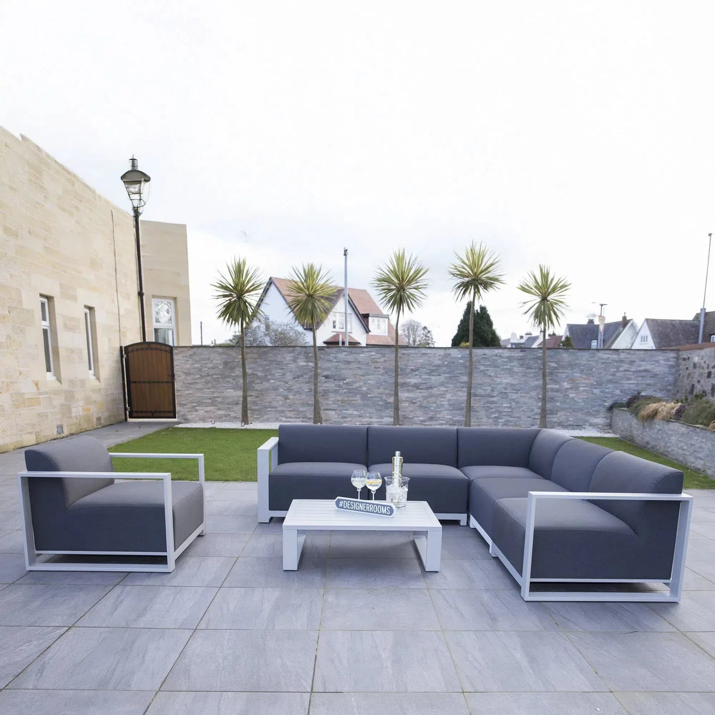 Riviera Outdoor Garden Set 9 - Dark Grey