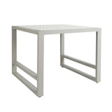 Riviera Retreat Garden Side Table - White Printed Glass