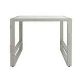 Riviera Retreat Garden Side Table - White Printed Glass