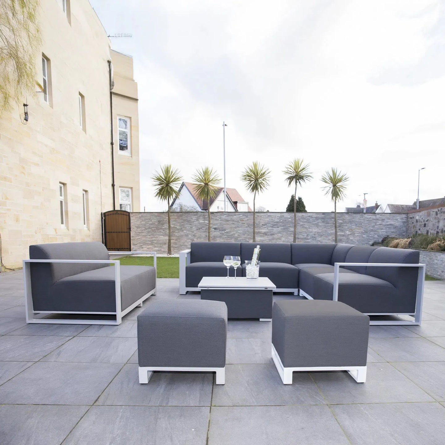 Riviera Retreat Outdoor Garden Set 10 - Dark Grey