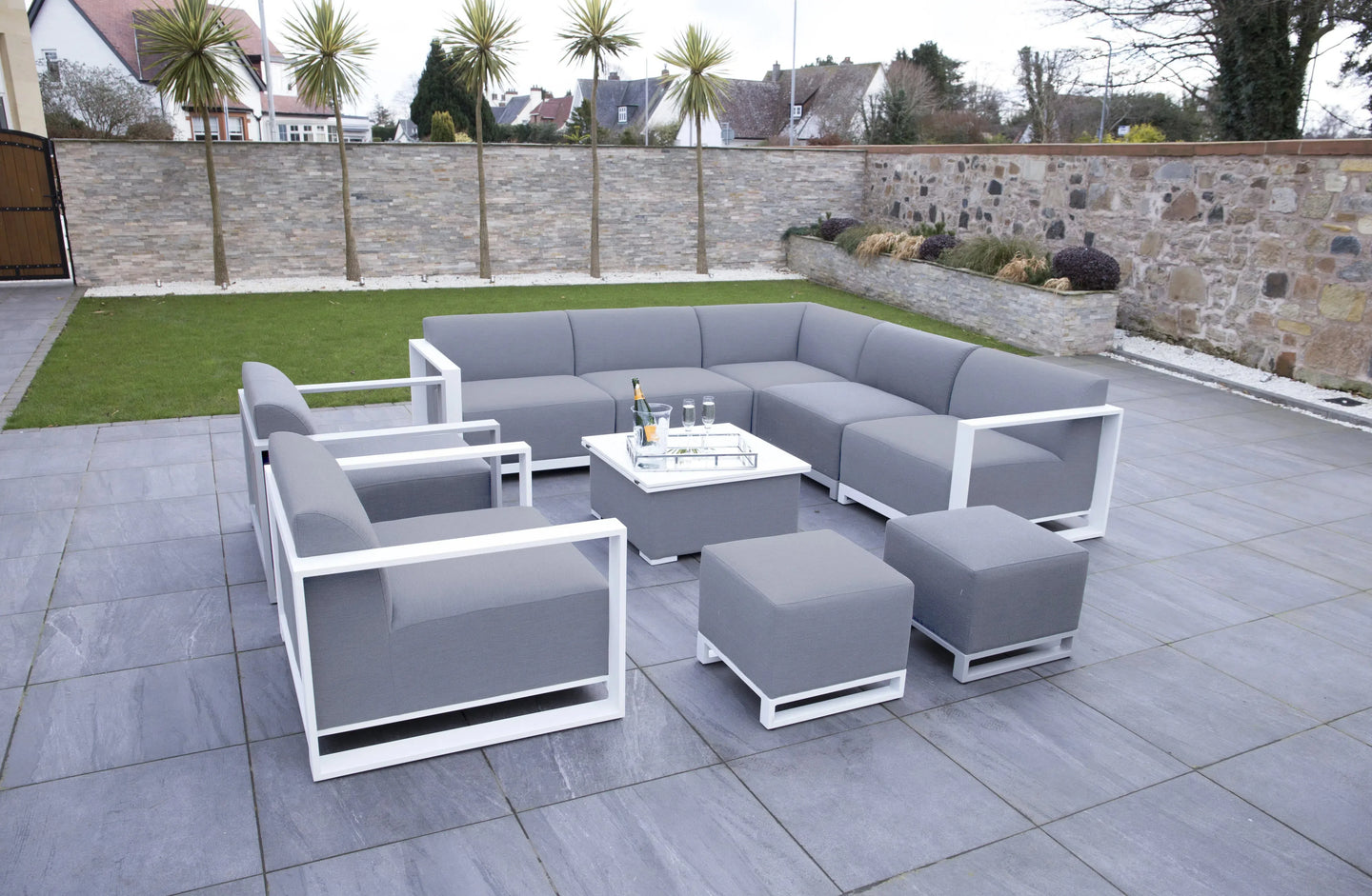 Riviera Retreat Outdoor Garden Set 19 - Light Grey