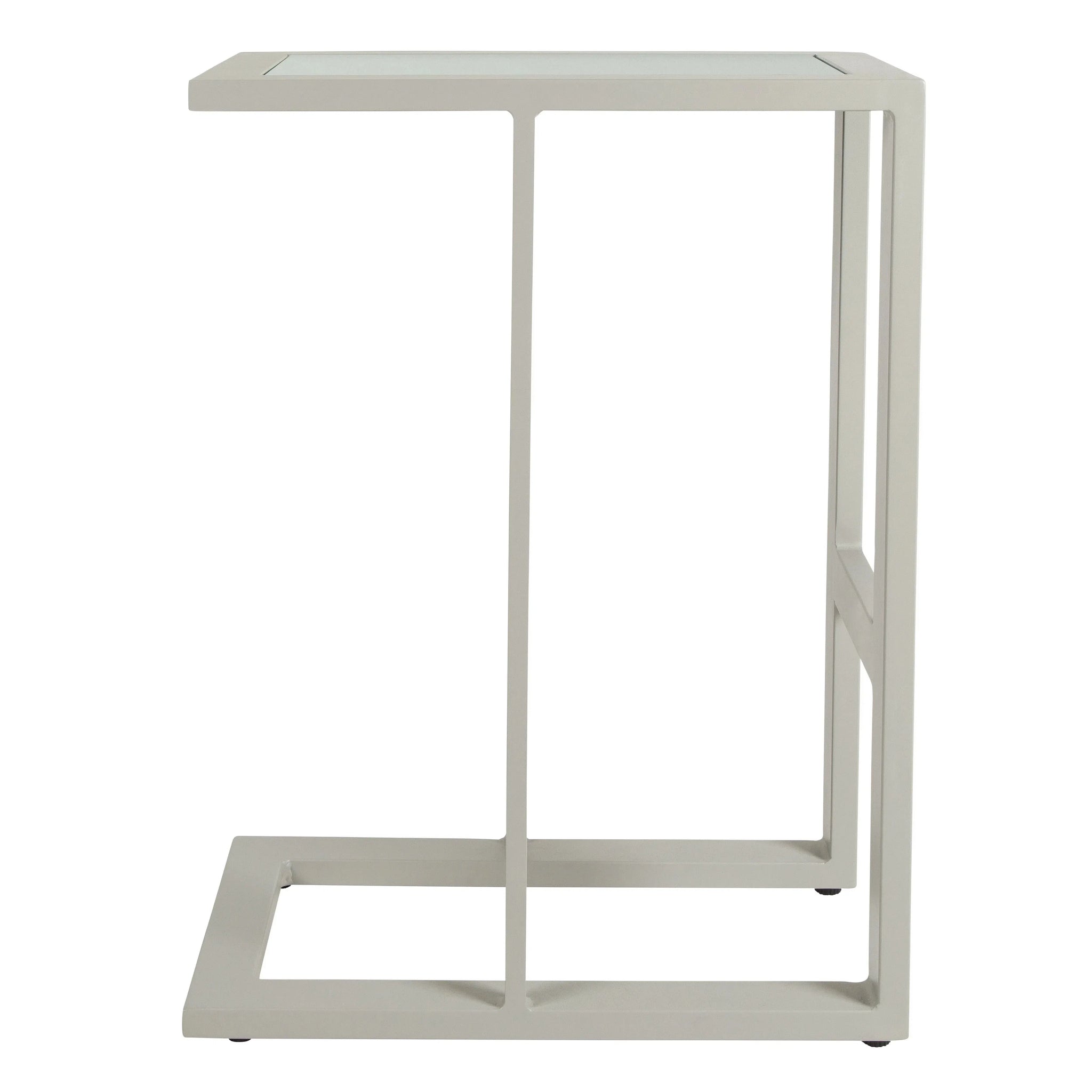 Riviera Retreat Sofa Table - Grey Plain Glass