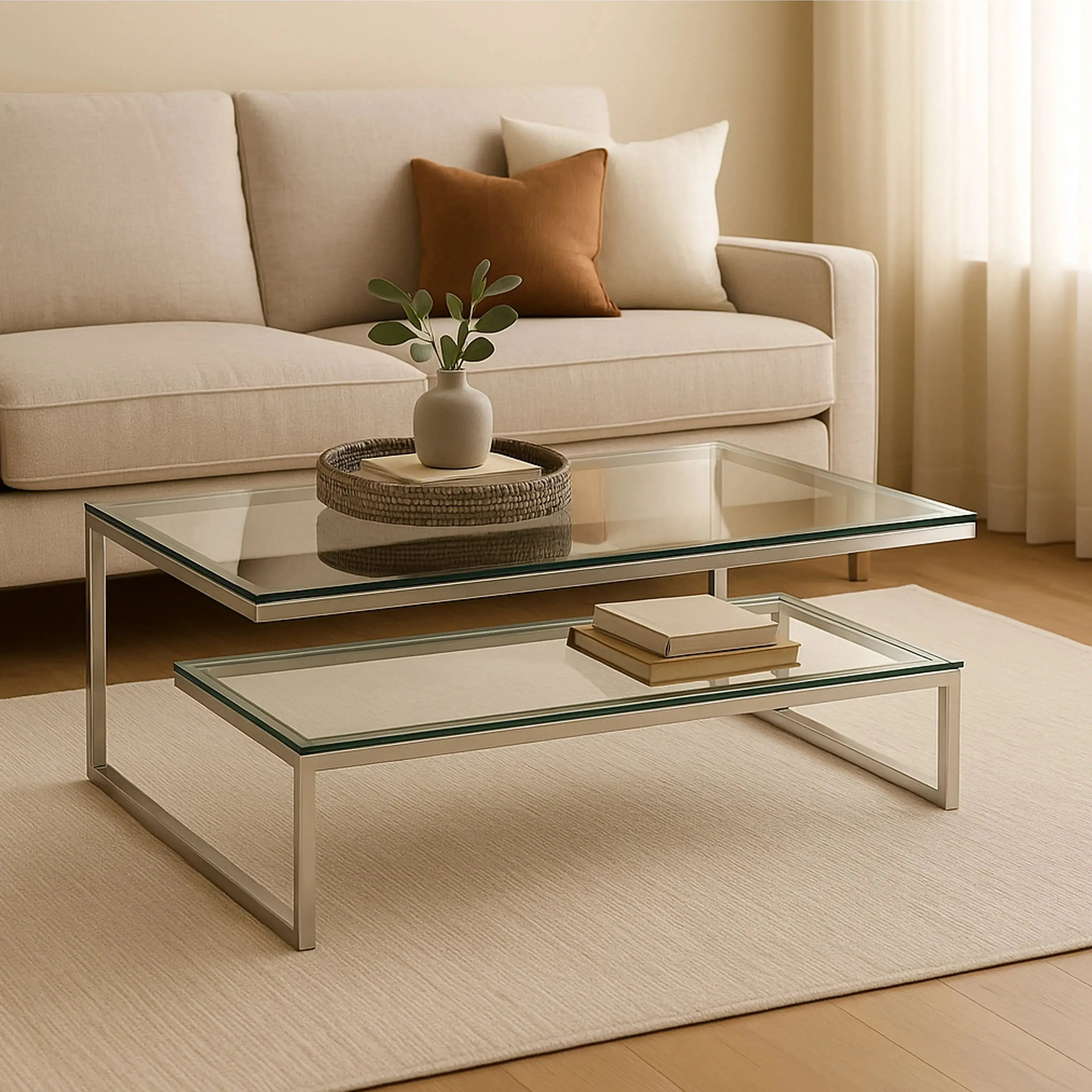 Rococo - Coffee Table- Shining Silver