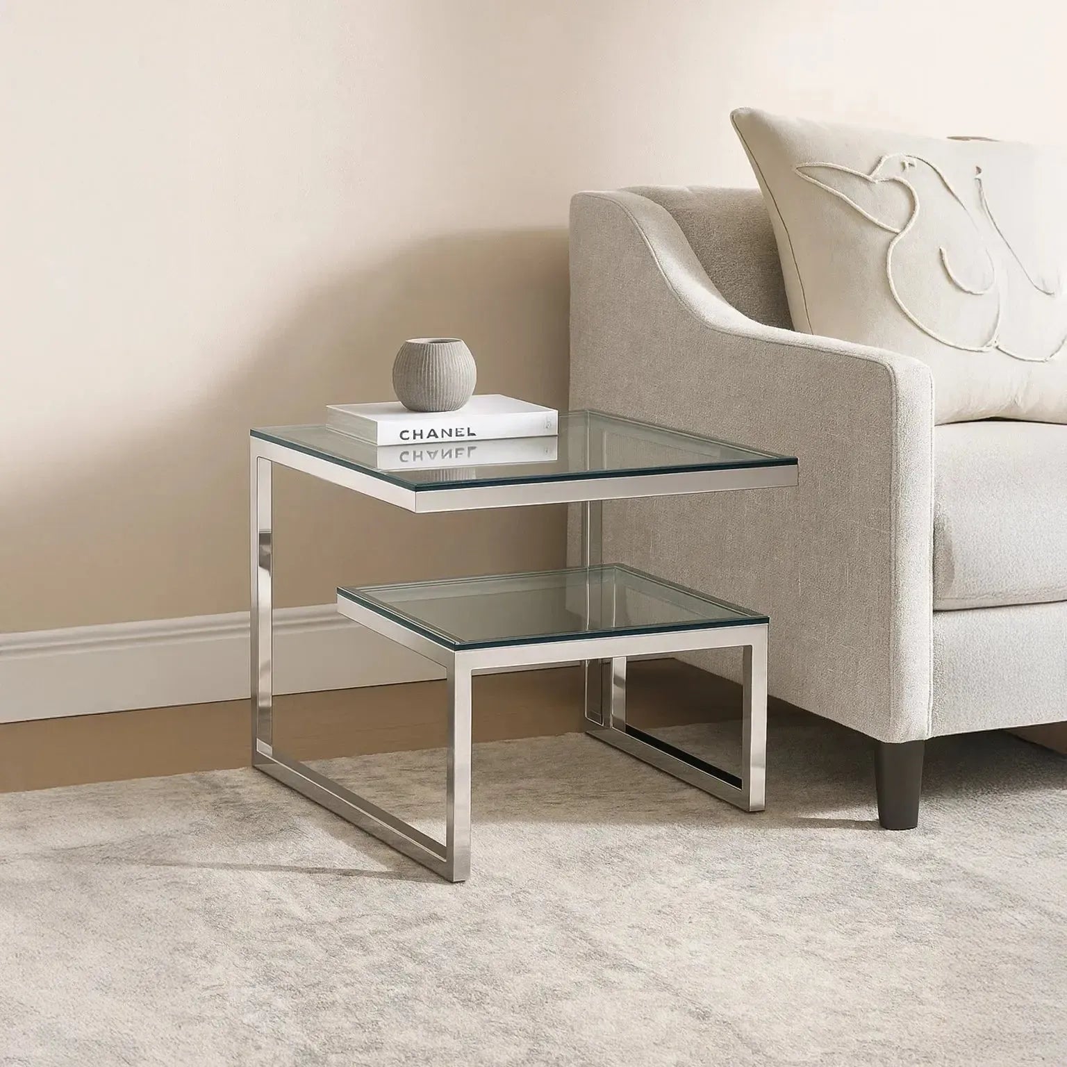 Rococo - Side Table- Shining Silver