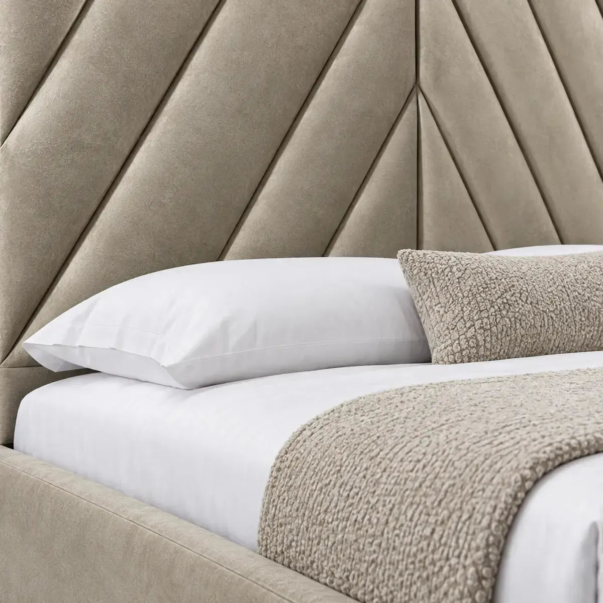 Romy King Size Bed in Oslo Stone