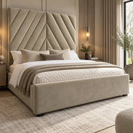 Romy King Size Bed in Oslo Stone