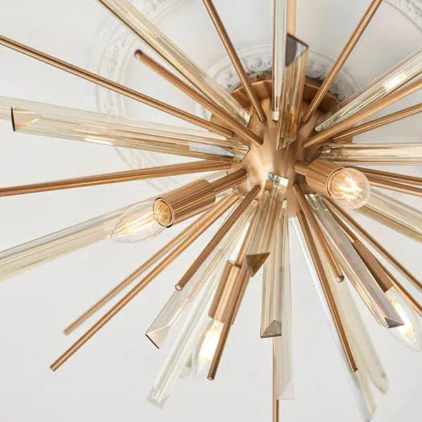Rosa - Flush Light With Glass Shards